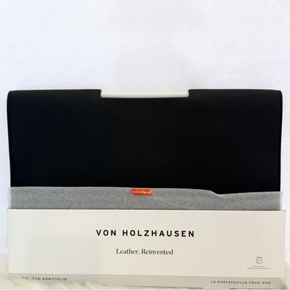Von Holzhausen The iPad Portfolio Leather Reinvented Case 12.9 Inches Black